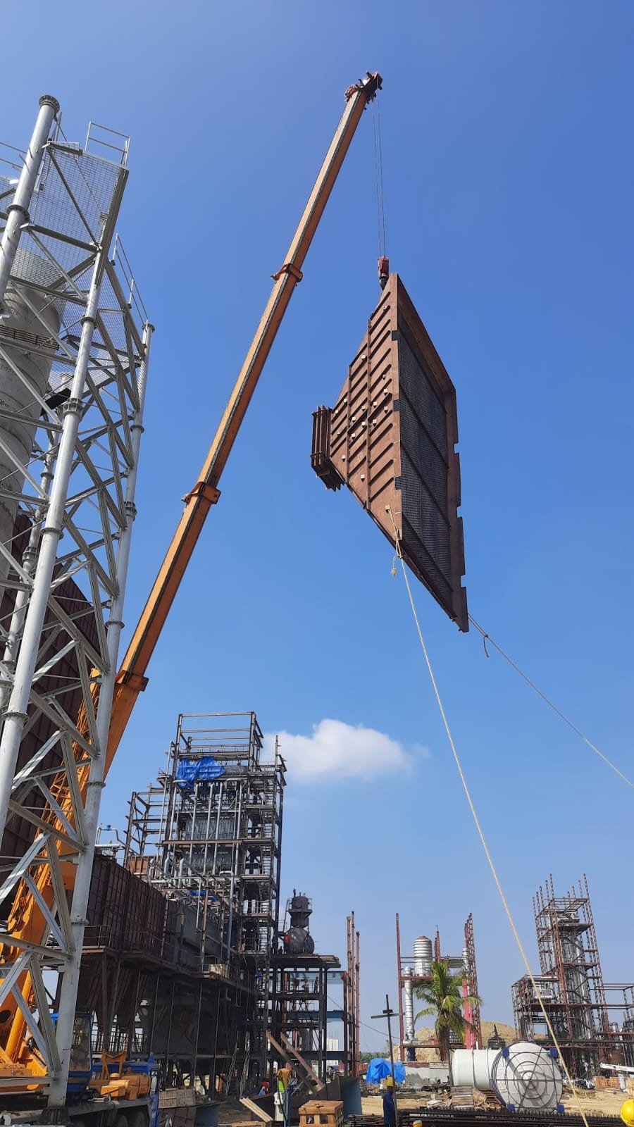 ESP nozzle panel erection, Mahadhan Agritech